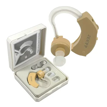 Слуховые аппараты JECPP, усилитель звука, устройство для улучшения слуха в ухе на батарейках с футляром для хранения для взрослых и пожилых людей