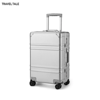 TRAVEL TALE 20-дюймовый алюминиевый ручной чемодан с жесткой тележкой для ручной клади для путешествий