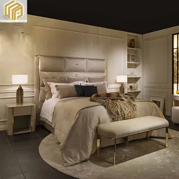Новая свадебная кровать в отеле, простая домашняя спальня в стиле постмодерн, роскошная мебель для кровати высокого класса на заказ