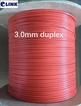 2000mtr волоконно-оптический кабель 50/125 мкм 62,5/125um 3,0 мм двухшпиндельный многомодовый оранжевый для оптоволоконного патчкорда ftth оптический провод 2 км/рулон ELINK