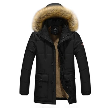 Новая мужская модная тенденция Зимы 2022 года - Повседневная Корейская Приталенная Толстая Бархатная Длинная куртка Высокого качества M-5XL