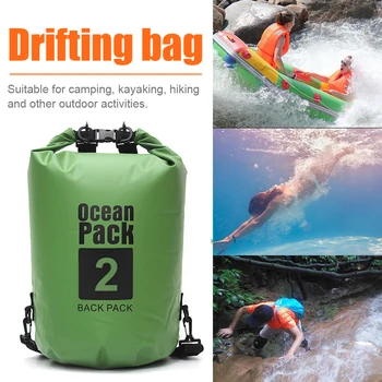 Водонепроницаемая сумка для плавания объемом 2 л, сухая сумка, легкая сумка для телефона, плавающая сумка для сухого снаряжения для катания на лодках, рыбалки, рафтинга, плавания