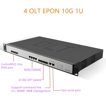 EPON OLT 1.25G восходящий канал 10G 4 порта E04 1U EPON OLT 4 порта для тройного воспроизведения olt epon 4 pon 1.25G SFP порт PX20+ PX20++ PX20 +++